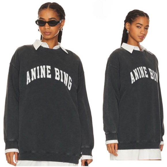 Anine Bing Tyler Sweatshirt, Size: S - Picture 3 of 9